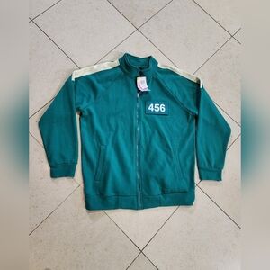 Squid Game Contestant Track Jacket Mens Adult Size LRG Embroidered Back NWT